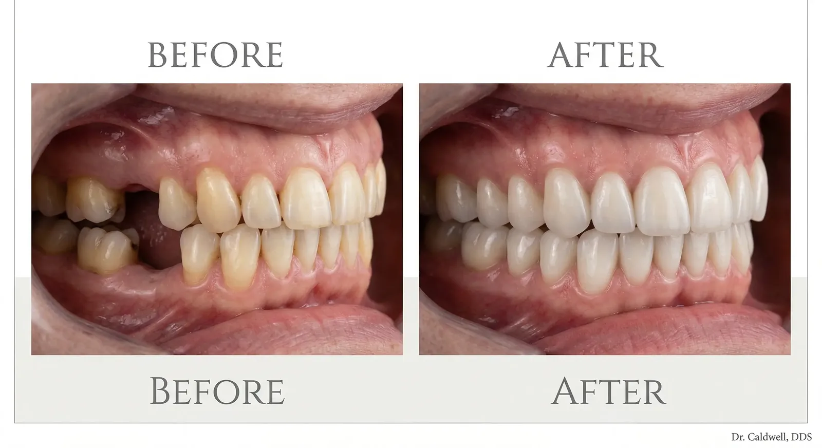 Dental implant before and after results — Ravi's Dental Care Vizag