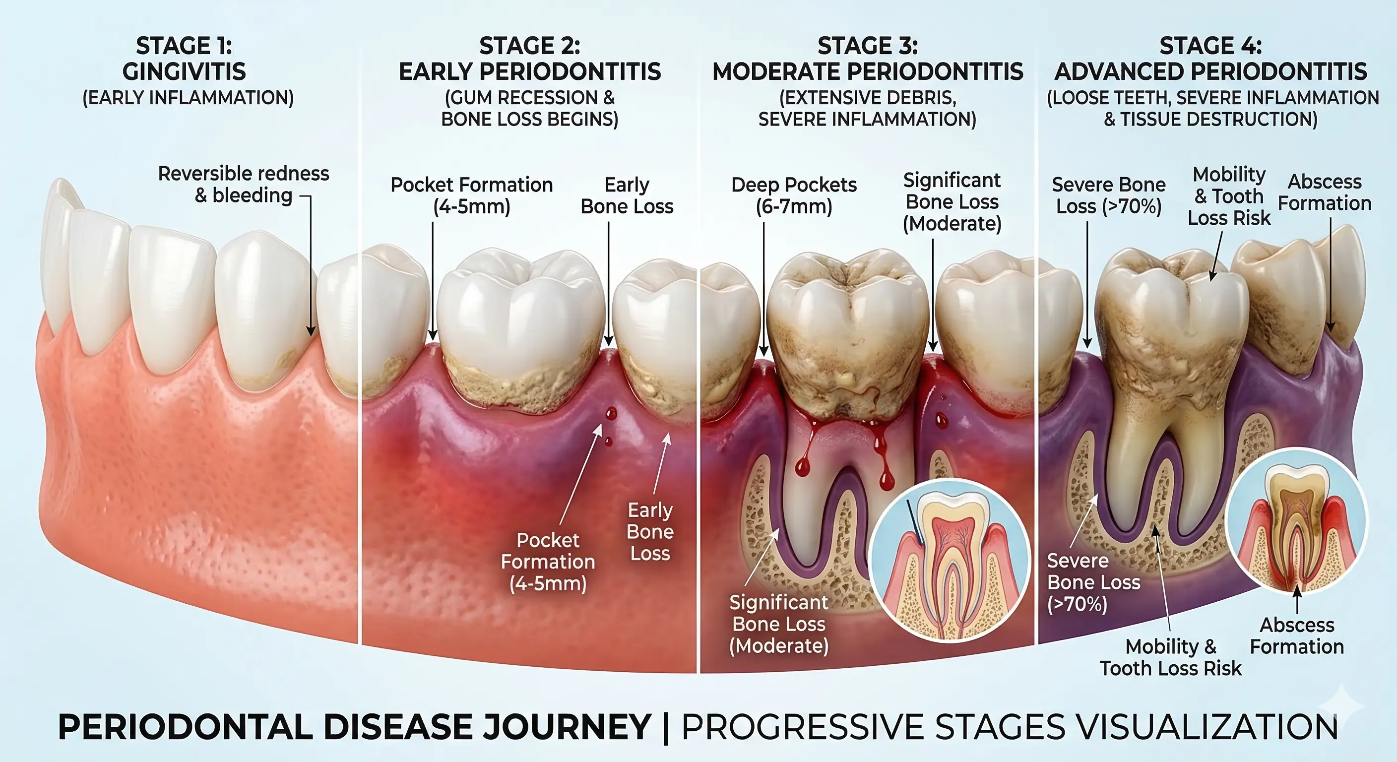 Periodontal scaling and root planing procedure at Ravi's Dental Care Vizag